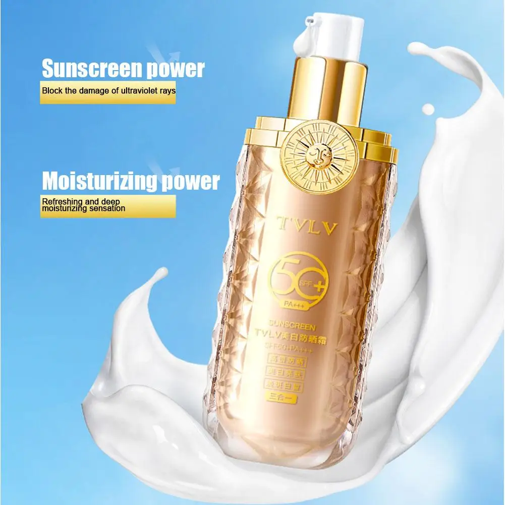 1pcs Spf50 Sunscreen Whitening Sunscreen Isolation Female Lightweight Care Uv Skin R2i0