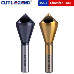 1pc Titanium-Plated Coated Countersink Drill Bit 4PCS Deburring Drill Taper Hole Cutter Countersunk Head Chamfering Tools 2-20