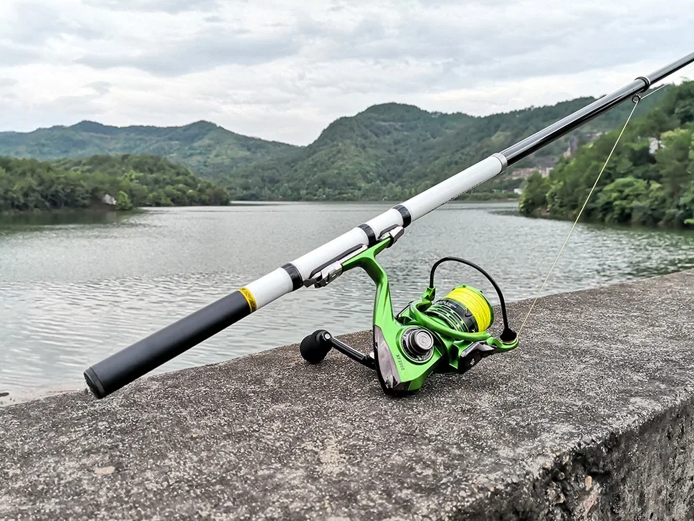3M 2.7M 2.4M 2.1M 1.8M 1.5M Teleskop-Angelrute zum Felsangeln, Spinn-, Fliegen-, Karpfen- und Feederangeln, Kohlefaser, Pesca Mini Reiserute mit Rollenhalter – Detail 15