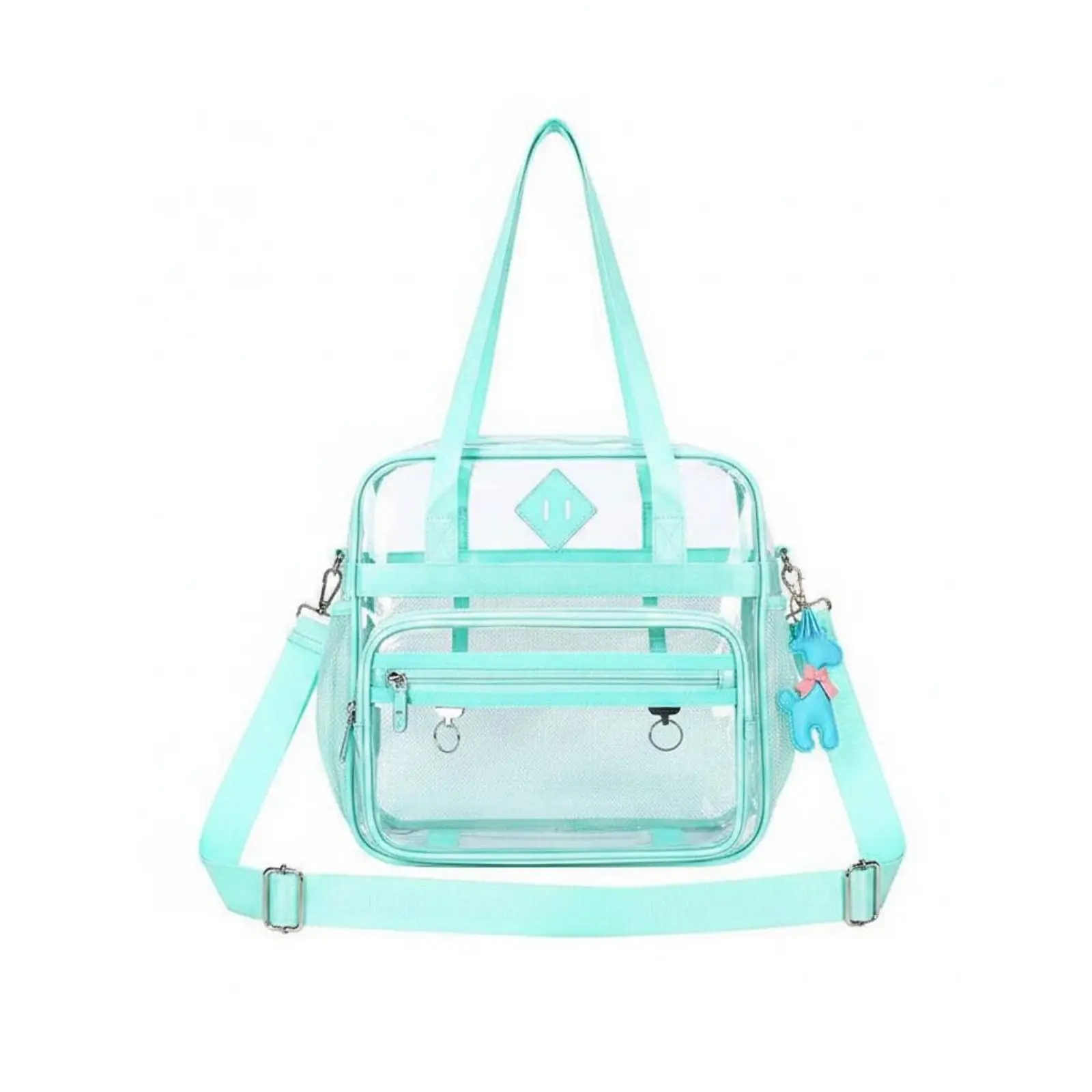 Transparent School Backpack for Kids Waterproof Nylon Student Bag with Padded Straps for Daily Class