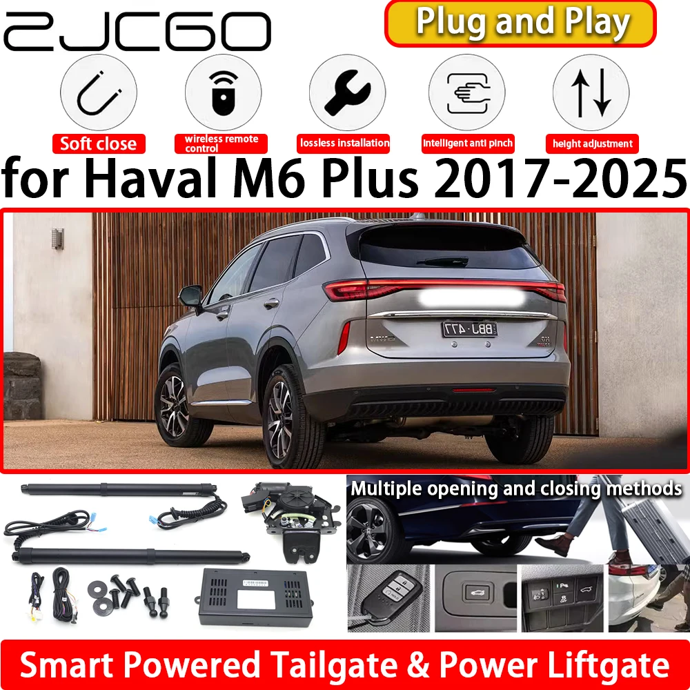 

ZJCGO for Haval M6 Plus 2017-2025 OEM Automatic Electric Powered Tailgate Power Liftgate Tail Gate Lift Kit System Plug & Play