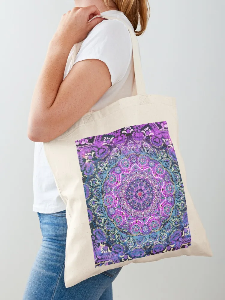 

Cosmic Love Mandala Tote Bag Reusable bags canvas tote Beach bag shopper bag women