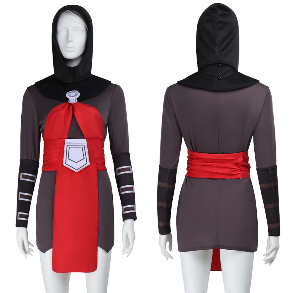 

Movie Space Battle Ventress Cosplay Nightsister Costume Outfits Dress Hat Collar Belt Clothing Suits Halloween Carnival Party