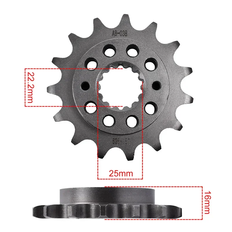 525 43T 15T Motorcycle Front Rear Sprockets 20CrMnTi For Ducati 937 Desert X 2023 937 Multistrada V2 2022-2023 43T/15T Tooth 525