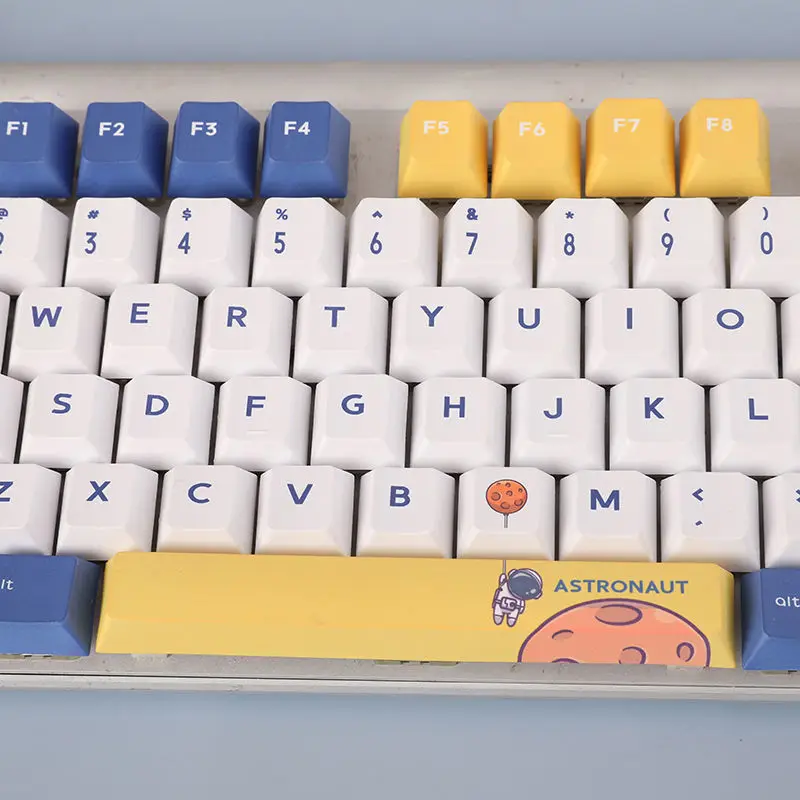 130 chaves tema astronauta keycap para mx switch gaming teclado mecânico cherry perfil pbt sublimação keycaps