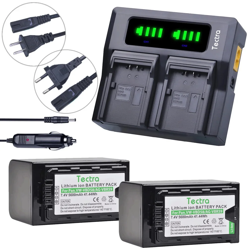 AG-VBR59 VW-VBD29 Battery/LED Charger for Panasonic VW-VBD58,AJ-HPX260MC,HPX265MC,PX270,PX298,AG-FC100, VW-VBD78