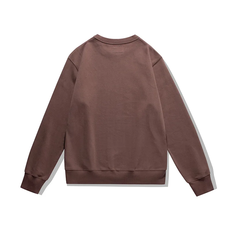 سترة OKONKWO الرجعية للدراجات النارية للرجال_Ami كاكي تيري الثقيلة السميكة NYC طباعة البلوز البلوز #5