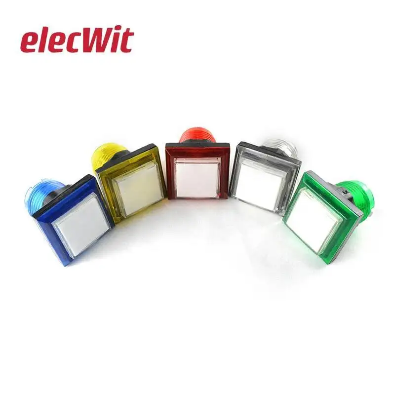 Small square button with light High quality button with light Game machine accessories Small square button with black edge Full