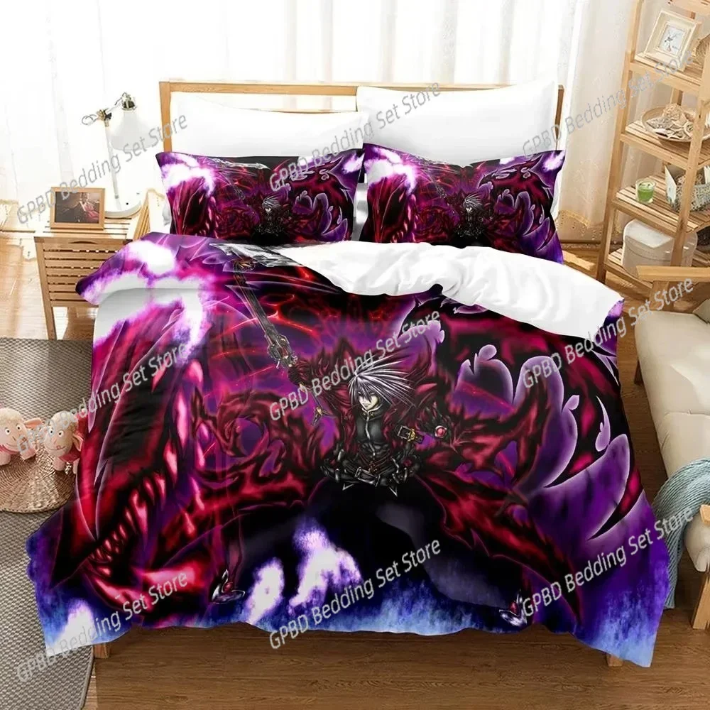 

New Personality 3D Printed Anime Blazblue Bedding Set Cartoons three-piece set Adult Kid Bedroom Duvet cover Sets Home Textiles