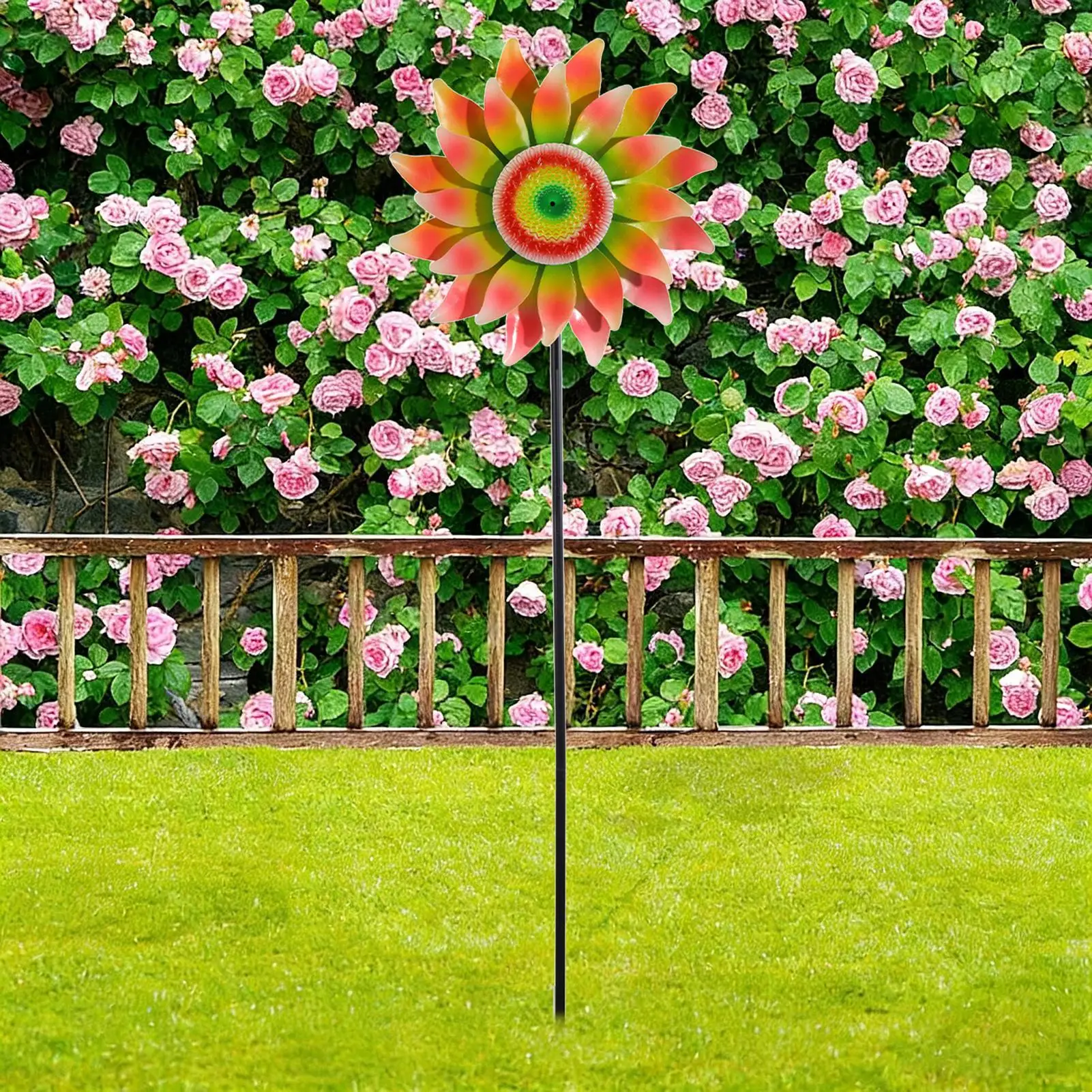 

Металлические садовые ветряные волчки в форме цветка, ветряные мельницы-колышки для двора, улицы, заднего двора, патио, пляжа, осеннего декора