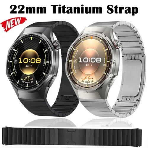 Correa de titanio de liberación rápida de 22mm para Huawei Watch 5 GT6 Pro GT6 GT5-4-3 pulsera de Metal de 46mm para Amazfit Bip 6 5 Balance 2 Band