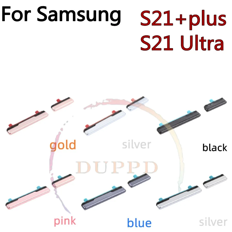 2Set/Lot Power Volume Side Buttons For Samsung Galaxy S21+Plus S21 Ultra 5G On Off Small Side Keys Repair Parts