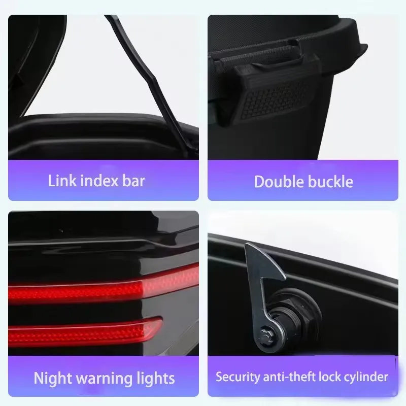 Motorcycle Trunk Universal Mounting Motorcycle Top Case Tail Box Carrier Lockable Top Luggage Storage Box Carrier For Motorbike