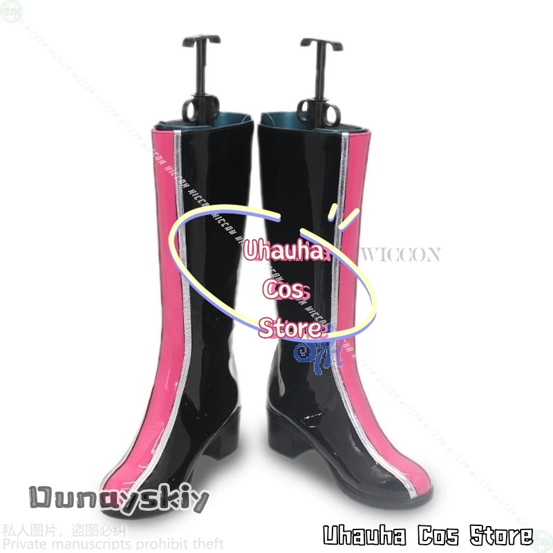 Rumi Huntrix Kpop Demone Cosplay Costume Anime Scarpe Stivali Regina Sexy Y2K Punk In Pelle Tacco Grosso Tubo Alto Stivali Lunghi TUTA