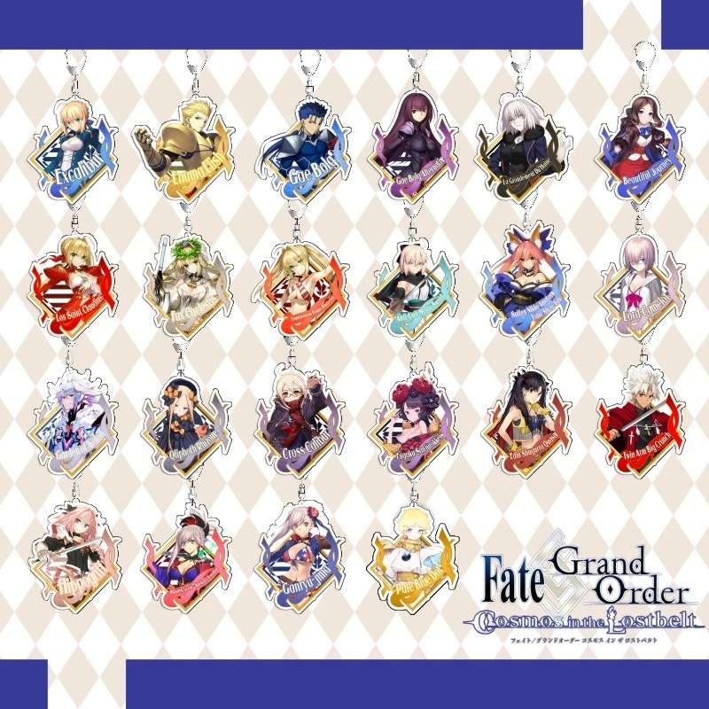 Artoria/Nero/Gilgamesh/Scáthach llavero con figura acrílica juego FGO Fate/Grand Order periférico colgante llavero lindo