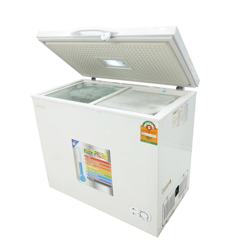 Tengo SN-CF260 Mini Fridge Frezzer Frezzer Glass Doors Ice Cream  Mini Refrigerator Refrigerator for Home