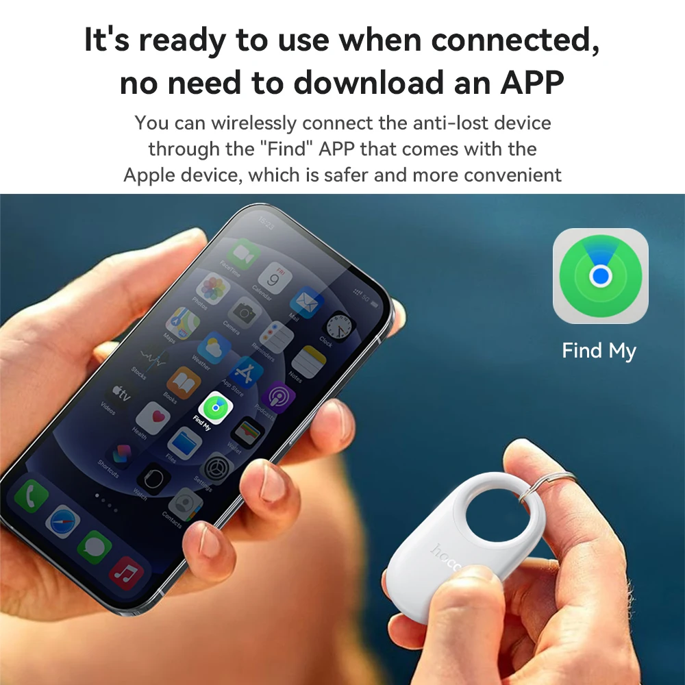 HOCO 스마트 태그 블루투스 GPS 추적기, 애플 파인드, 마이 앱, ITag, 분실 방지 알림 장치 로케이터, 자동차 키, 애완 동물, 어린이 찾기