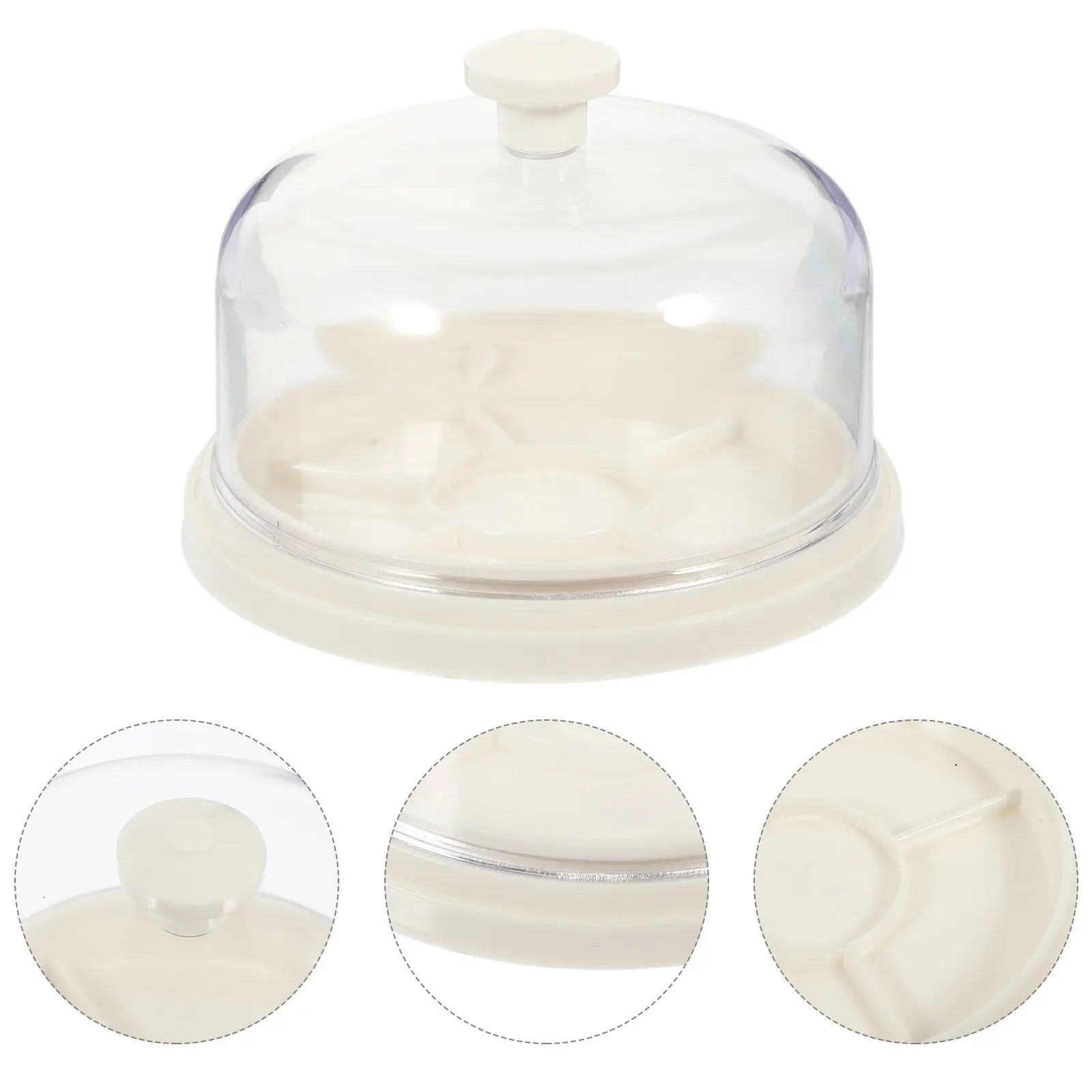 Plastic Watch Movement Dust Cover 6 Section Storage Tray for Precision Watch Repair Against Debris and Sand