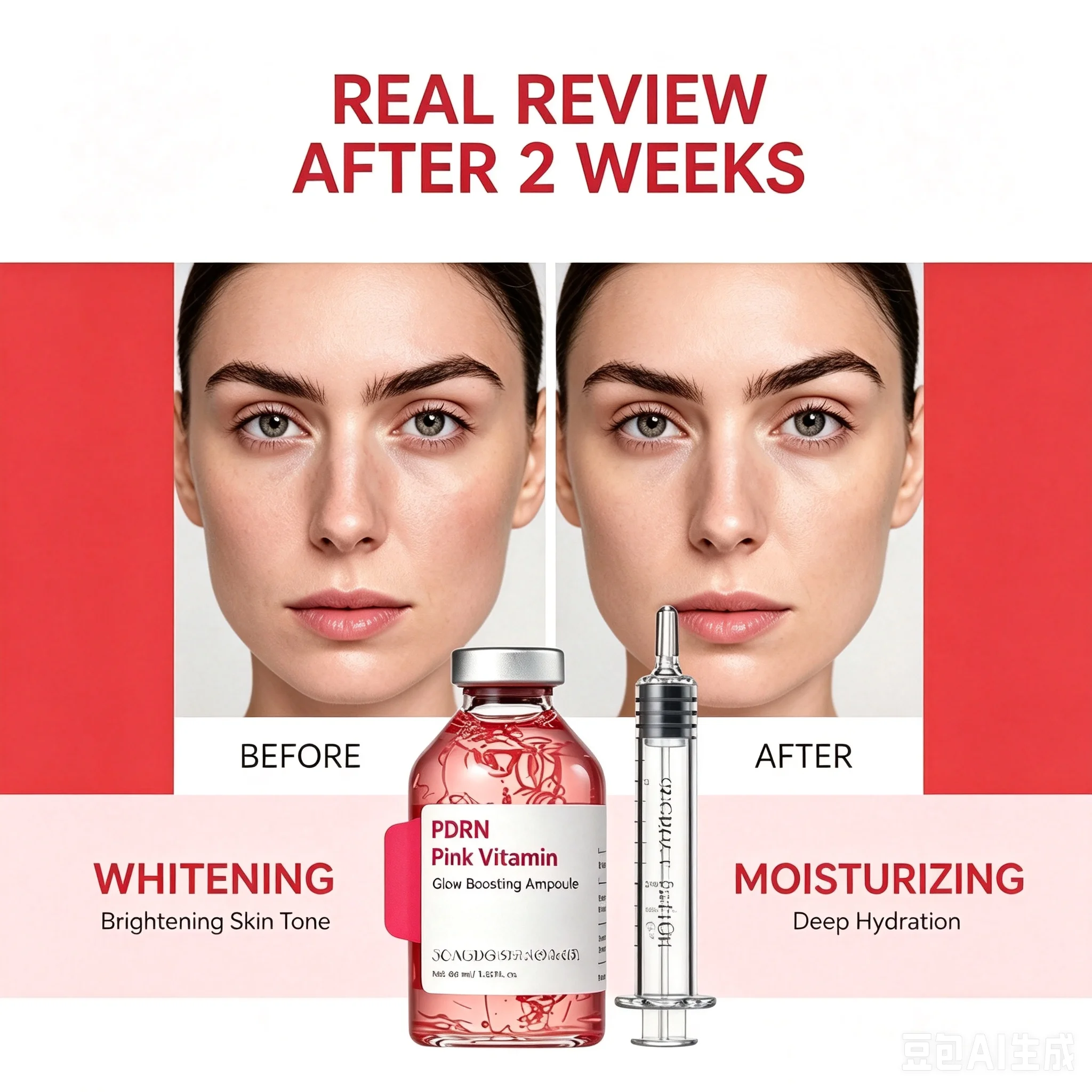 Deep Collagen Essence - Peptide Intensive Activation, Pink PDRN Stem Cell Ampoule, Brightening, Moisturizing, Skincare