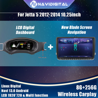 Navidigital 10.25''inchLcd Digital Dashboard Cluster For VW Jetta 5 MK5 2012-14 Years Android Navigation Radio Player Maps Panel