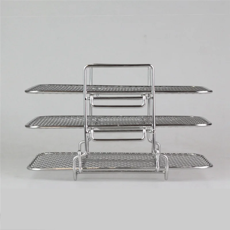 

A39M Air Fryer Rack For Ninja Air Fryer Multi-Layer Double Basket Air Fryer Stainless Steel Grilling Rack Cooking Easy Install