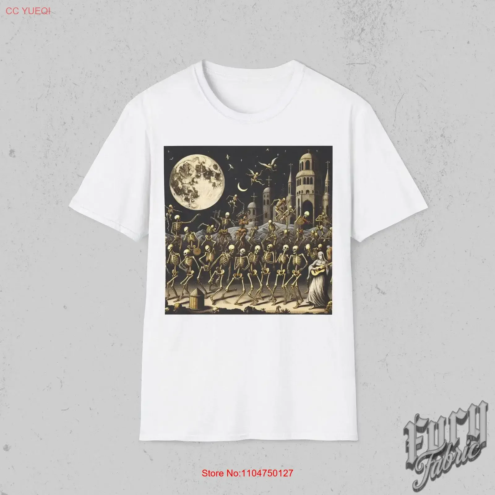 Skeleton Vintage 90s T shirt Danse Macabre Retro Skull Y2k Washed vintage Washed Breathable graphic Slightly
