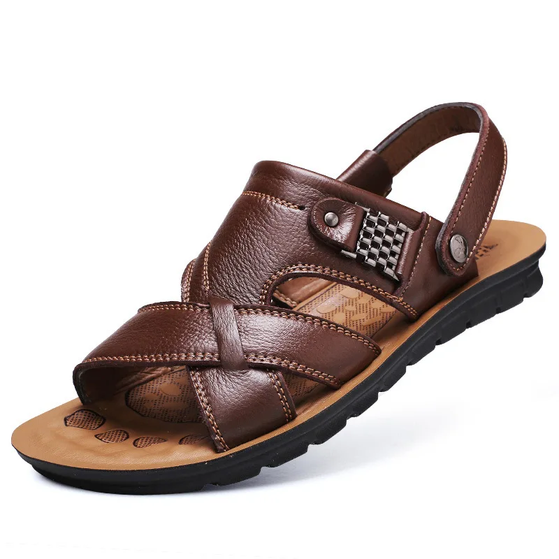 2024 Summer New Plus Size Men\'s Soft Soled Sandals High Quality Breathable Cool Beach Shoes Outdoor Casual Shoes.