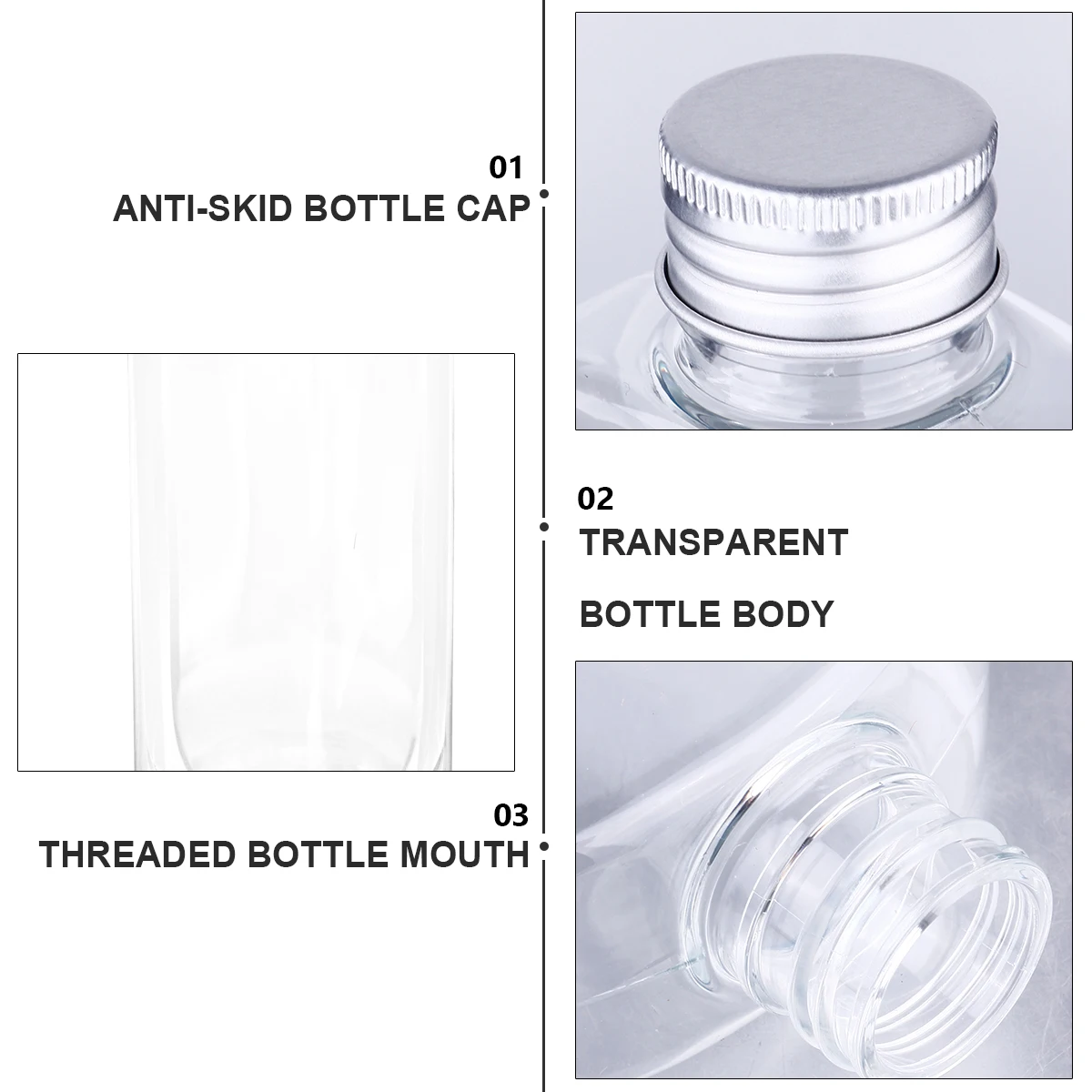 

10 Pcs Plastic Bubble Tea Bottles High Quality Transparent Drink Containers Mini Beverage Jars Empty Water Storage Vessels