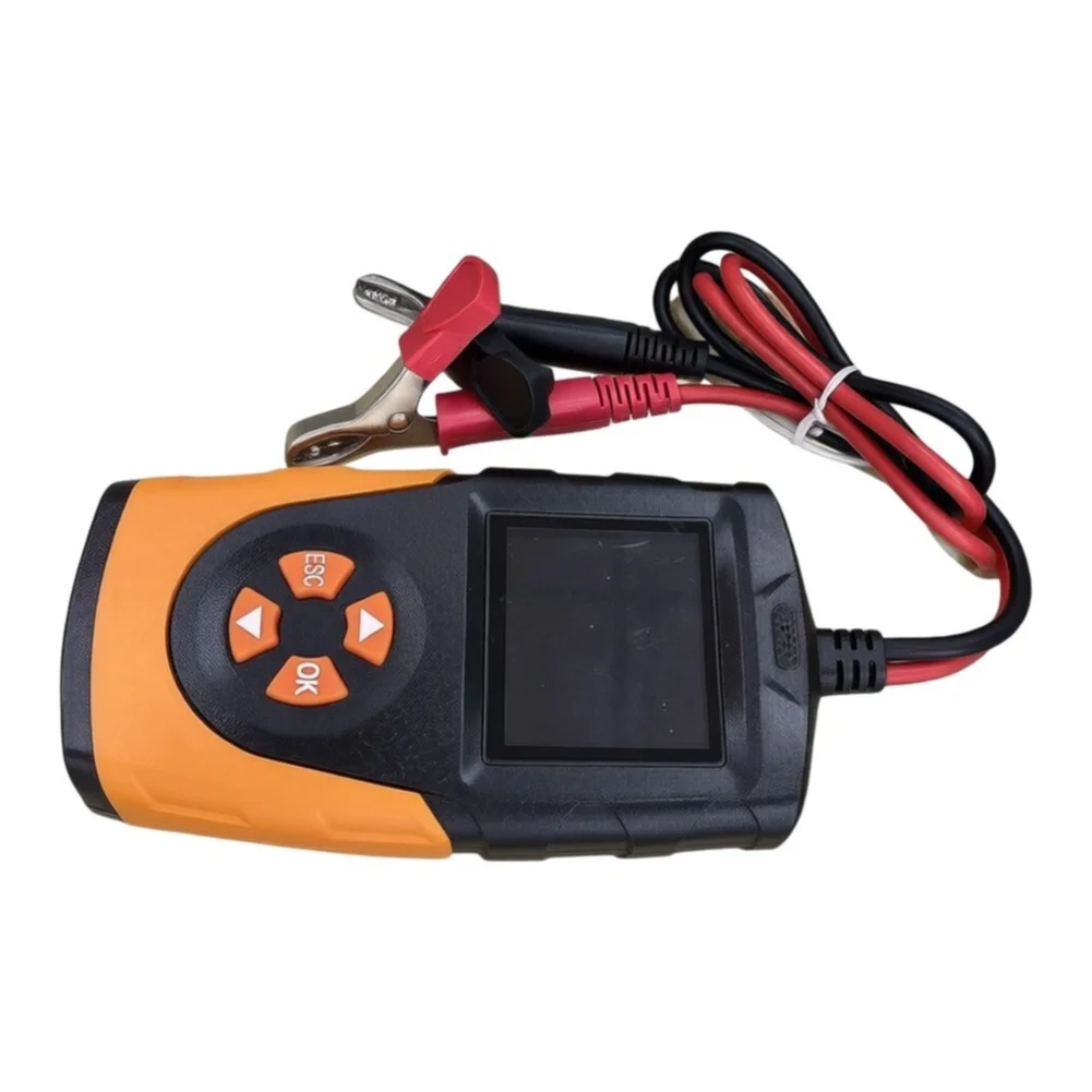 LCD Display Battery Analyzer for 12V 24V Lead-Acid Batteries Measuring Capacity Internal Resistance and Cold Cranking Amps