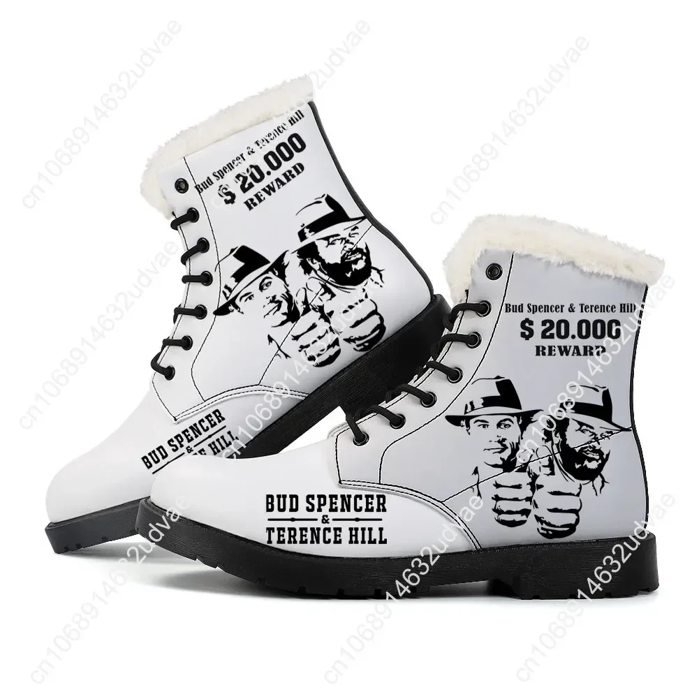 Bud Spencer Terence Hill Plush Boots Mens Womens Teenager Shoes Casual Boot Outdoor High Quality Print on Demand Customize Shoe