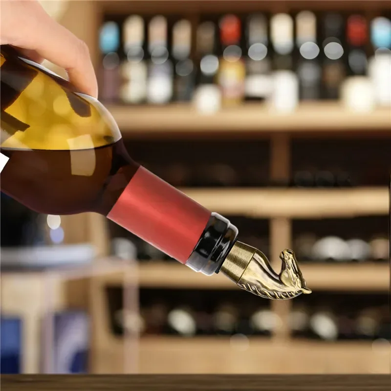 Portable Horse Head Wine Stopper Metal Bottle Stoppers Champagne Saver Decoration Bar Accessory for Wedding Party Set image 5