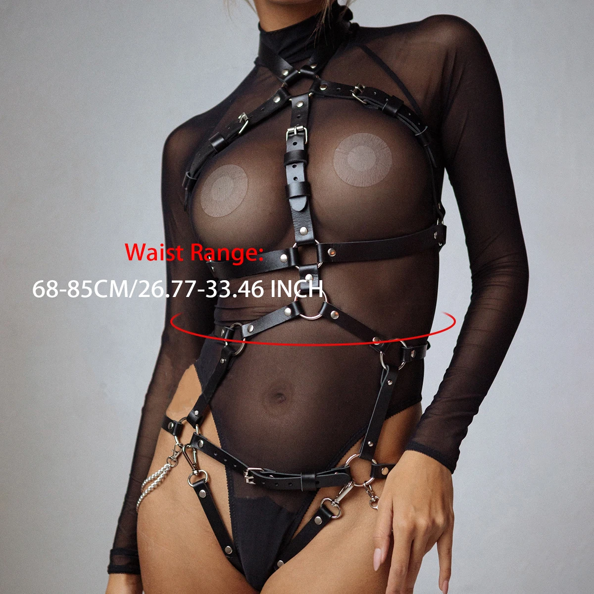 Women Sexy Leather Body Harness Leg Harness Bdms Bondage Body Harness Thigh Garter Belt Gothic Sex Toy Exotic Accessorie