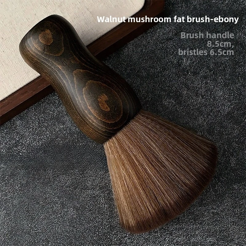 Nail Art Pre-treatment Dust Brush, Walnut Mushroom Fat Shape, Soft Bristle Russian Style Cleaning Sweeping Brush Tool