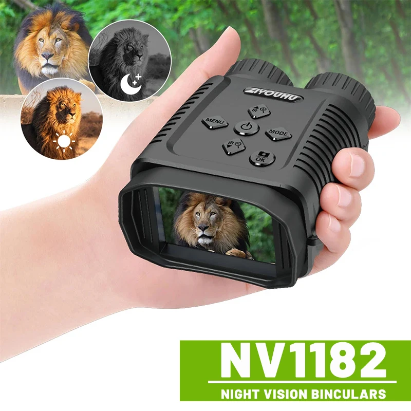 

Mini Portable Digital Night Vision Binocular 1080P Video Camera 984ft Night Viewer 2.4” LCD Screen 7-IR HD Hunting Binoculars