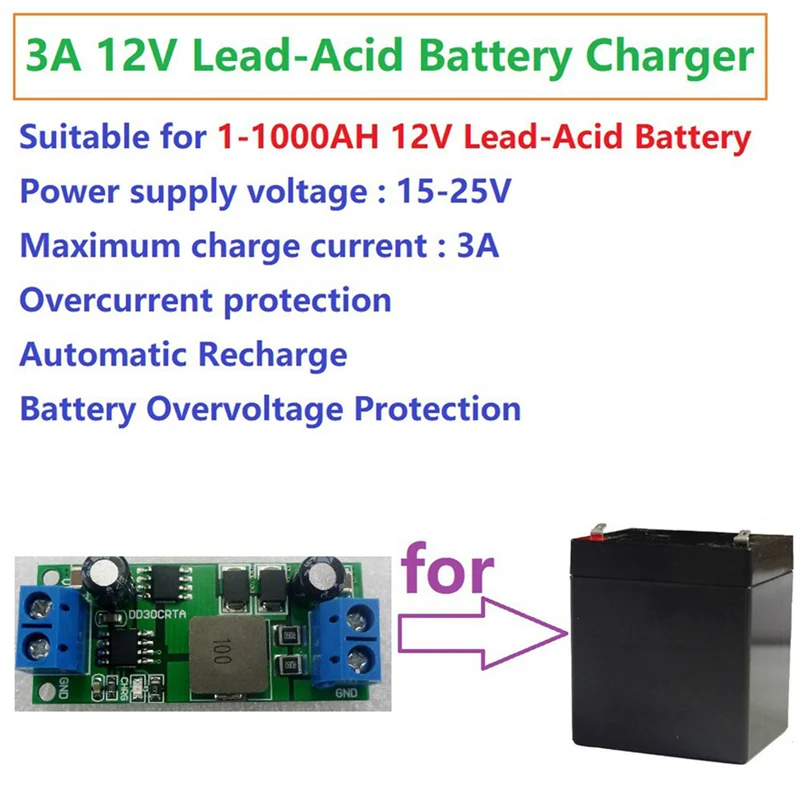 

AAAEL-2X 3A 12V 1-1000AH Зарядное устройство для свинцово-кислотных аккумуляторов Зарядное устройство для автомобилей ИБП Мотоциклы Электрический дорожный автомобиль, A
