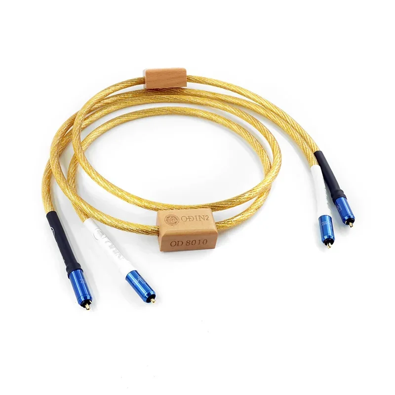 Weiduka 1 pair gouden RCA-signaalkabel dubbele Lotus Sterling zil... audio-cd-versterkerkabel