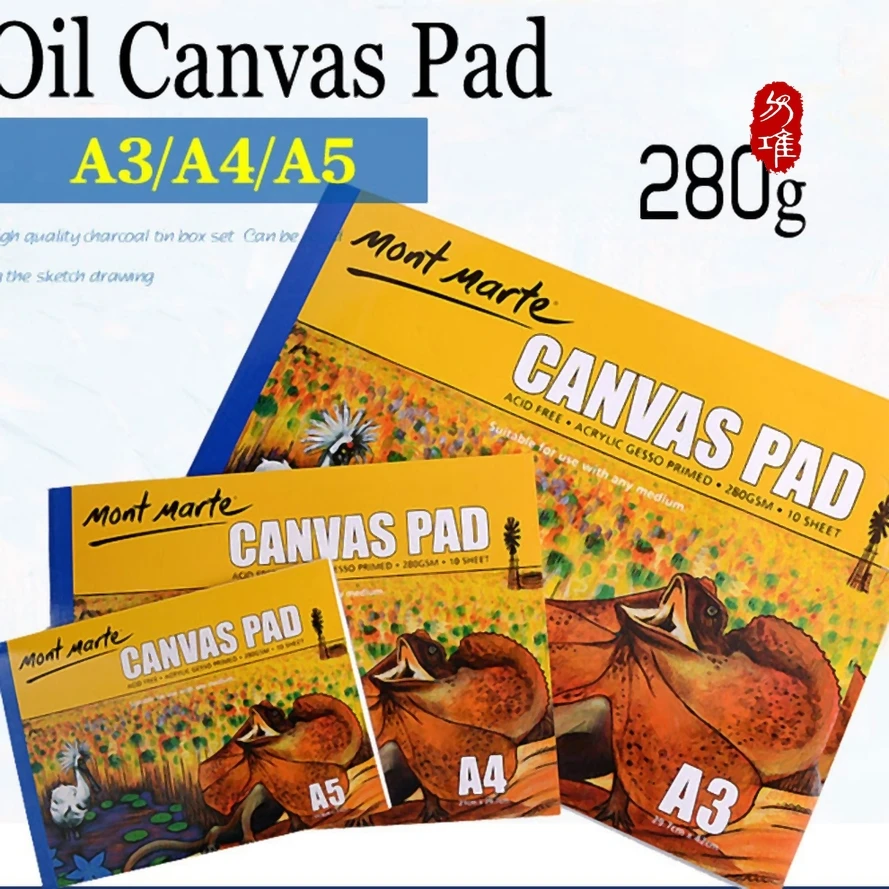 Painting paper Painting canvas pad for artist /students 280g painting canvas paper A3/A4/A5
