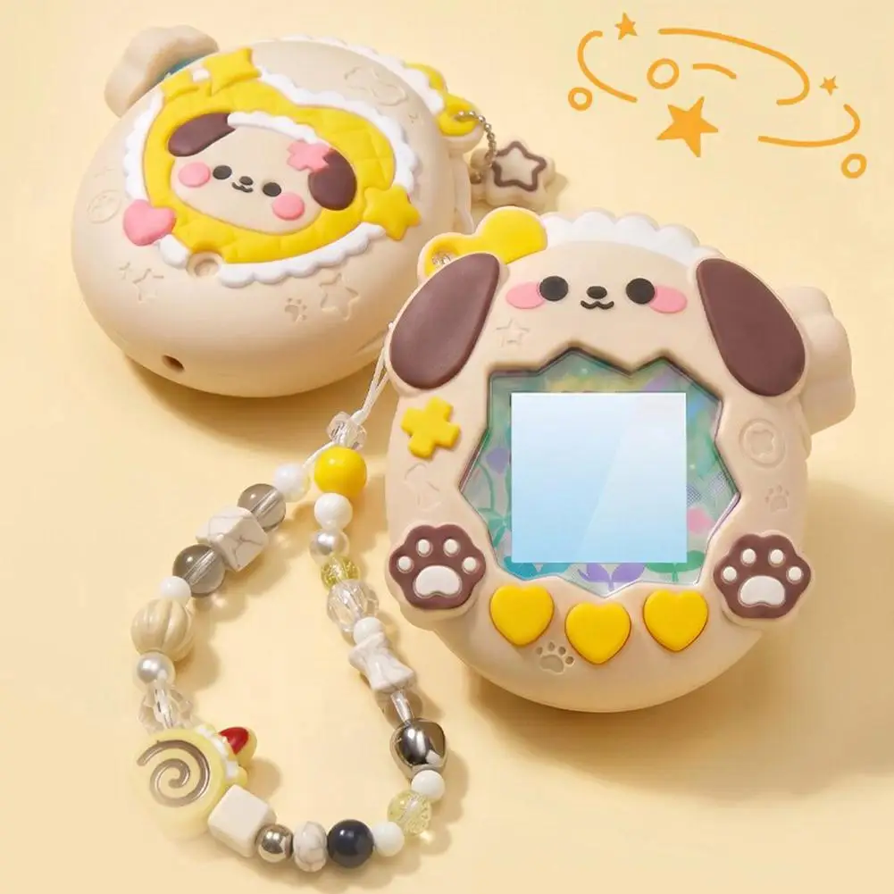 Urocze silikonowe etui z motywem kreskówkowym do Tamagotchi Paradise, miękka osłona ochronna z paskiem na rękę z koralikami. — zdjęcie produktu 3