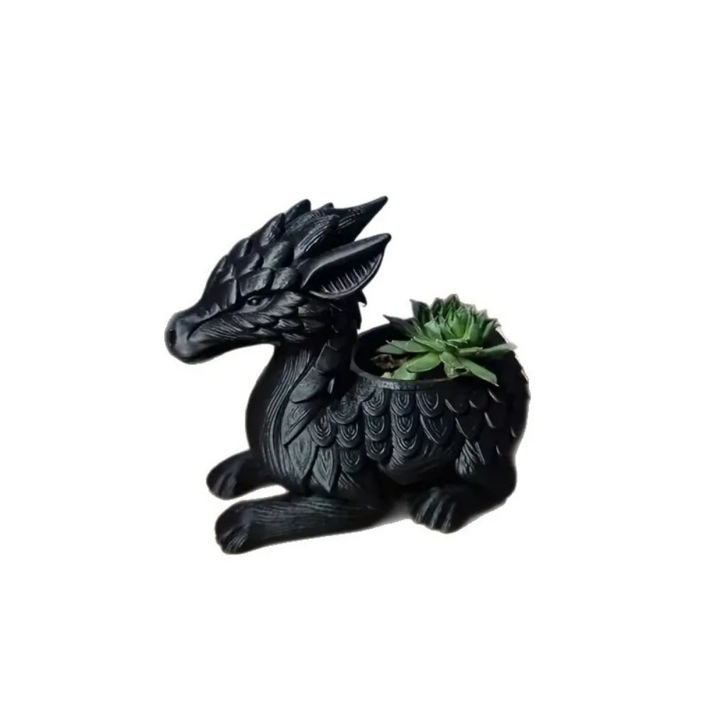 Gift 3D Printed Succulent Planter Home Decoration Jewelry Holder Flowerpot Molds Fantasy Dragon Ornament Anime Decor