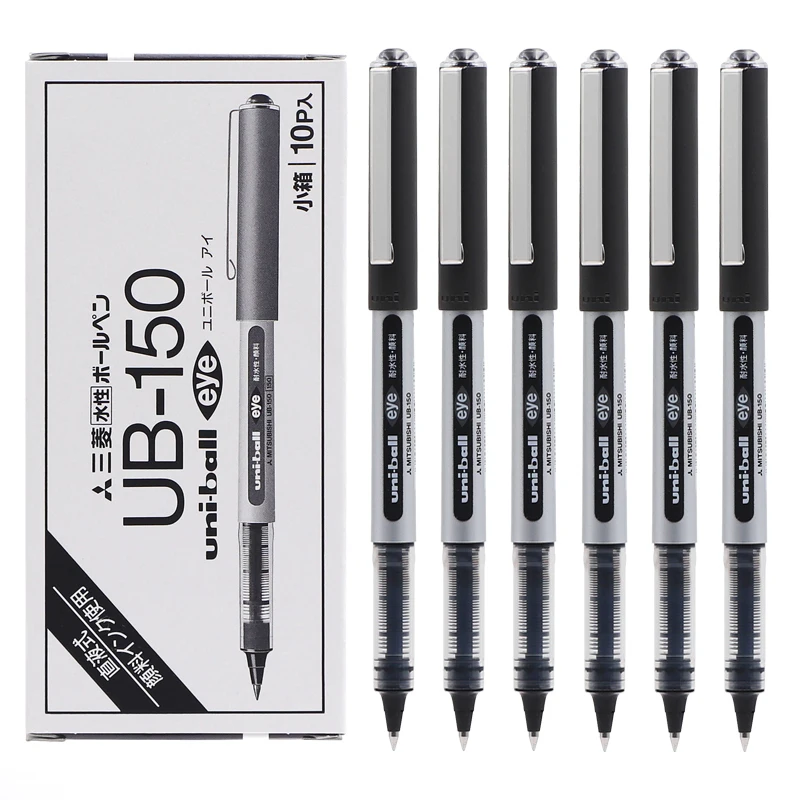 Uni-ball Auge Micro UB-150 Gel Stift 0,5mm Schwarz Blau Rot Handschrift Rollerball Micro Konsistente tinte fluss Glatte rollerball nib