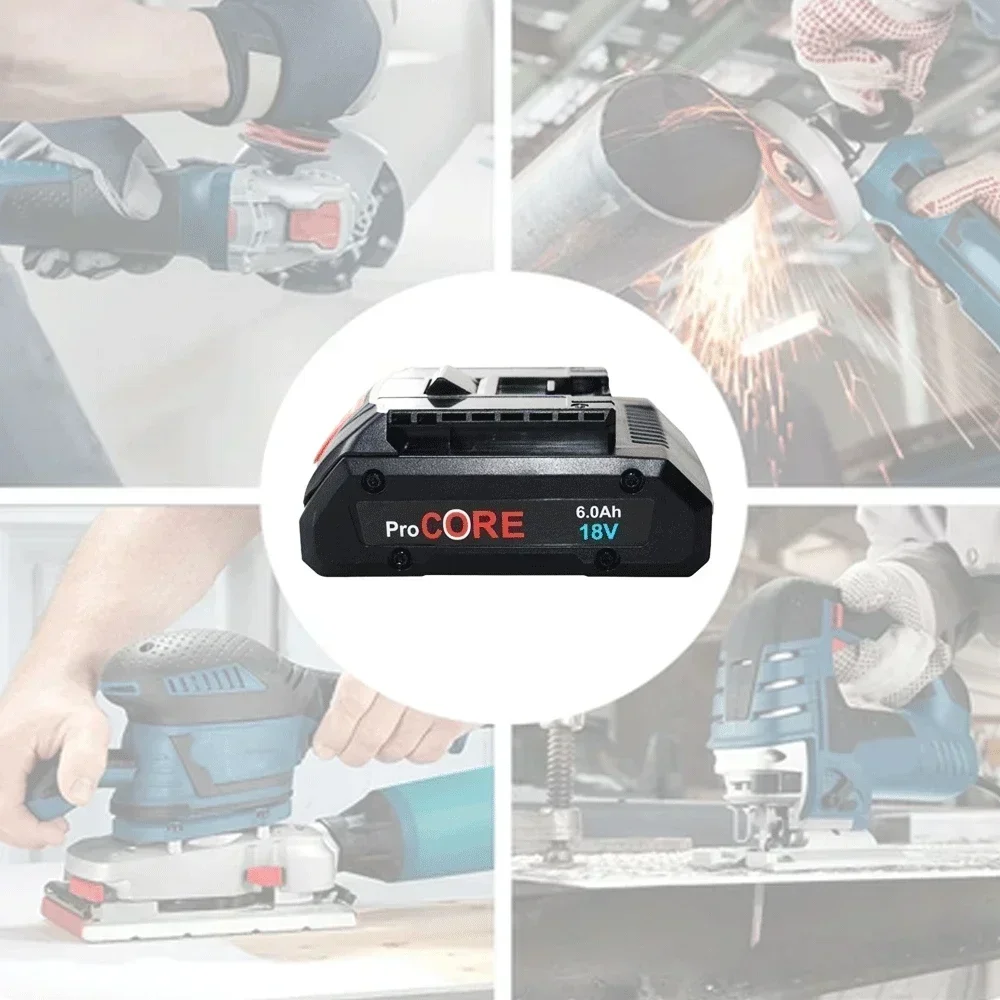 2026 18 فولت 6000 مللي أمبير بطارية ليثيوم أيون ProCORE لـ Procore 1600A016GB لبوش 18VMax مثقاب أداة الطاقة اللاسلكية ، بطارية 2100 خلية #6