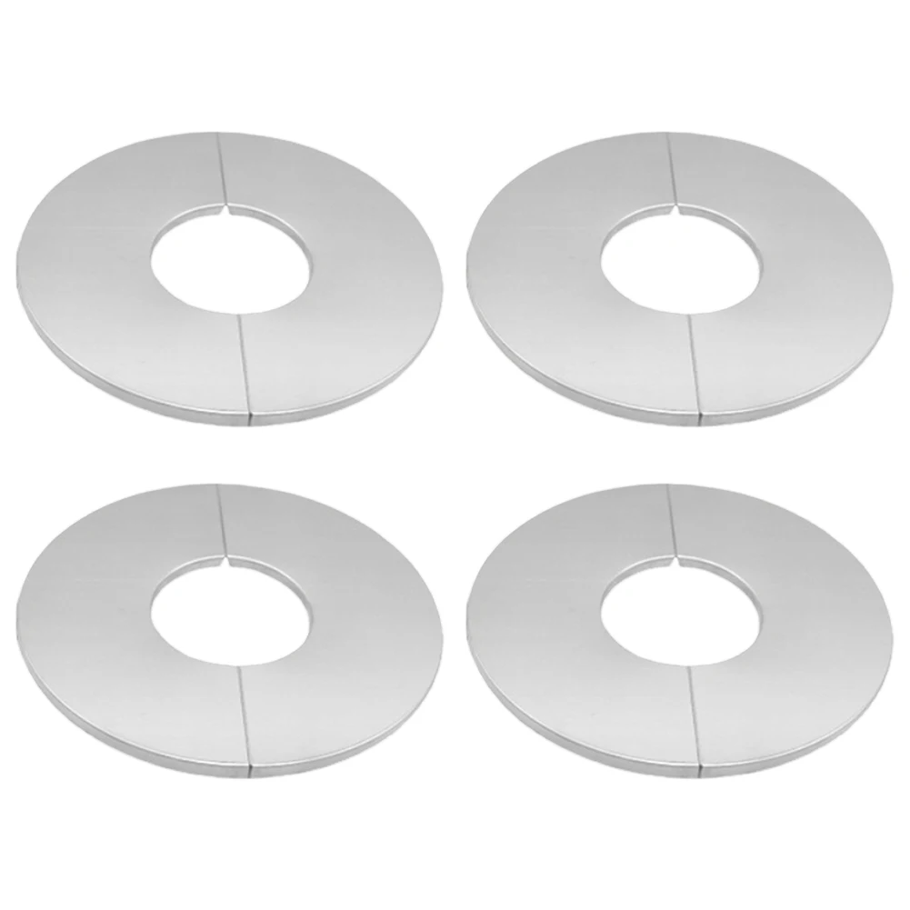 4 Piece Stainless Steel Self Pipe Cover for Bathroom Shower Water Pipes Heating Pipes Drain Pipes and Radiator Outlets