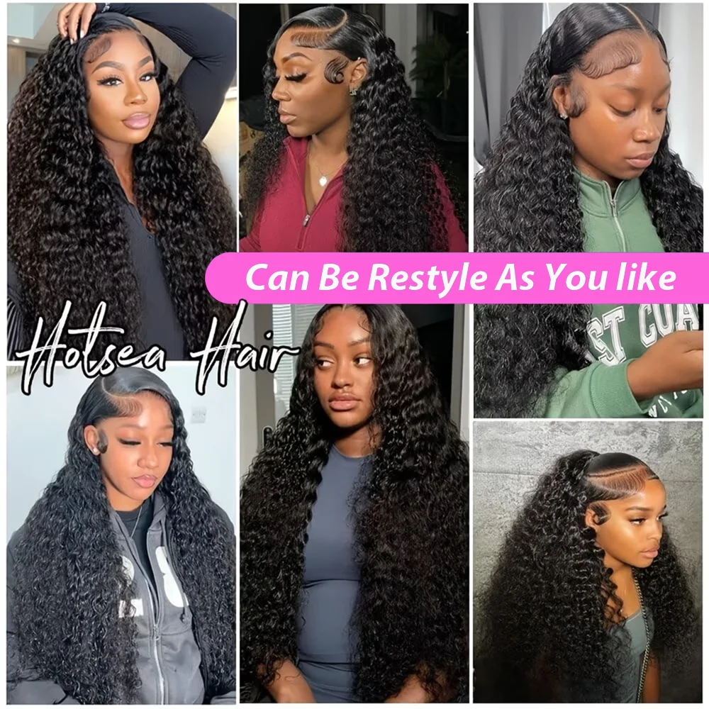 40 Inch Deep Wave Lace Front Wig Human Hair Wigs 100% Human Hair Wig 13x4 Deep Curly Frontal Wig Pre Plucked with Baby Hair 13x6 Lace Front Human Hair Wig 5x5 Glueless HD Lace Front Wig for Women image 8