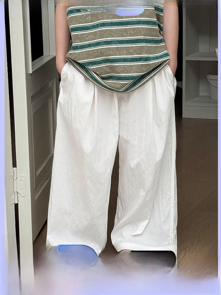 子供用夏用長ズボン-ルーズフィット-防蚊-カジュアル-ワイドレッグパンツ-男の子と女の子用-2歳-キッズファッション