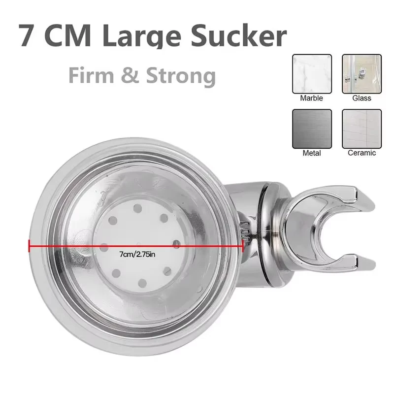 Universal manual strong suction cup shower bracket, manual adjustable bathroom shower head, nail free fixed rack, shower head image 2