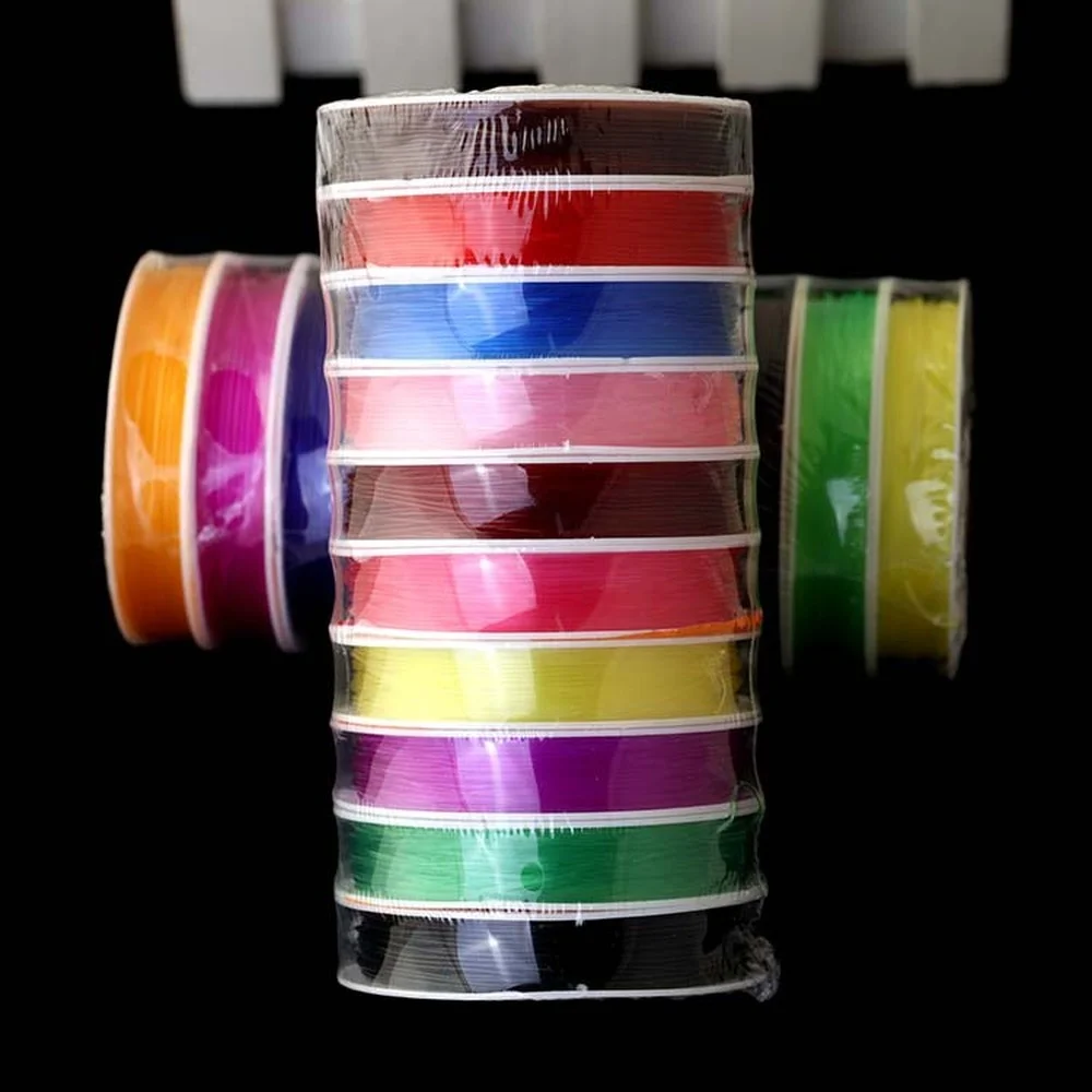 

High elastic 0.6/0.8/1.0mm Transparent Crystal Elastic Line Rubber Stretchy Cord For Jewelry Bracelet Making Accessories Thread