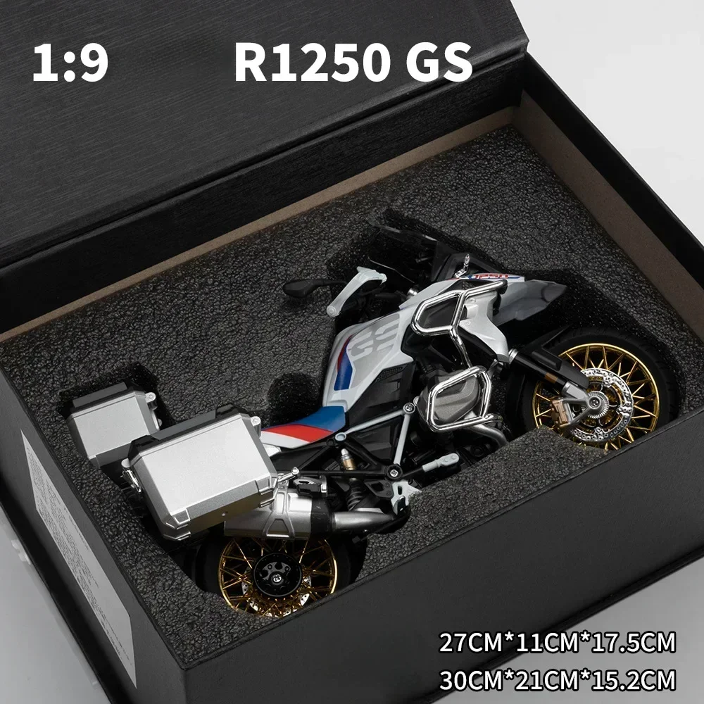 

1:9 FOR BMW R1250 GS with Accessories, Alloy Motorcycle Model Decoration, Gift Box, Holiday Gift
