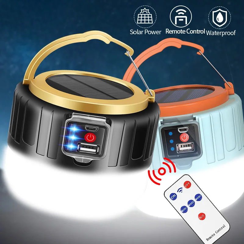 

ZK40 Outdoor Solar Light LED Lamp Rechargeable Bulbs Emergency Light Hook Up Camping Fishing Portable Lantern Lights