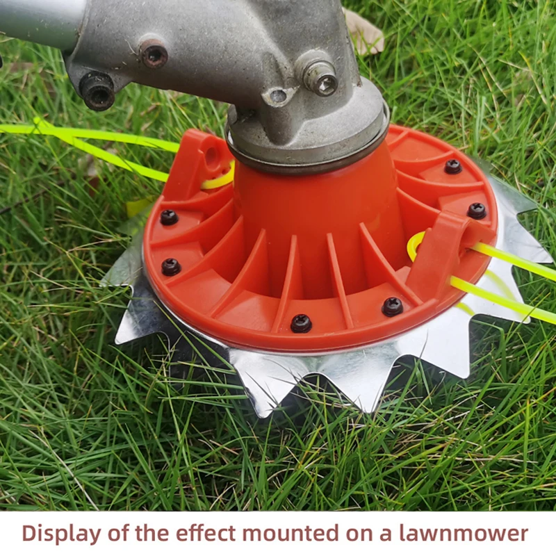 1Pc Dual Trimming Head, with 4 Square Trimming Lines, Mounting Hole M10X1.25, Easy to Install, Dual Design for More Efficient Grass Trimming, Suitable for Garden Trimming and Lawn Maintenance