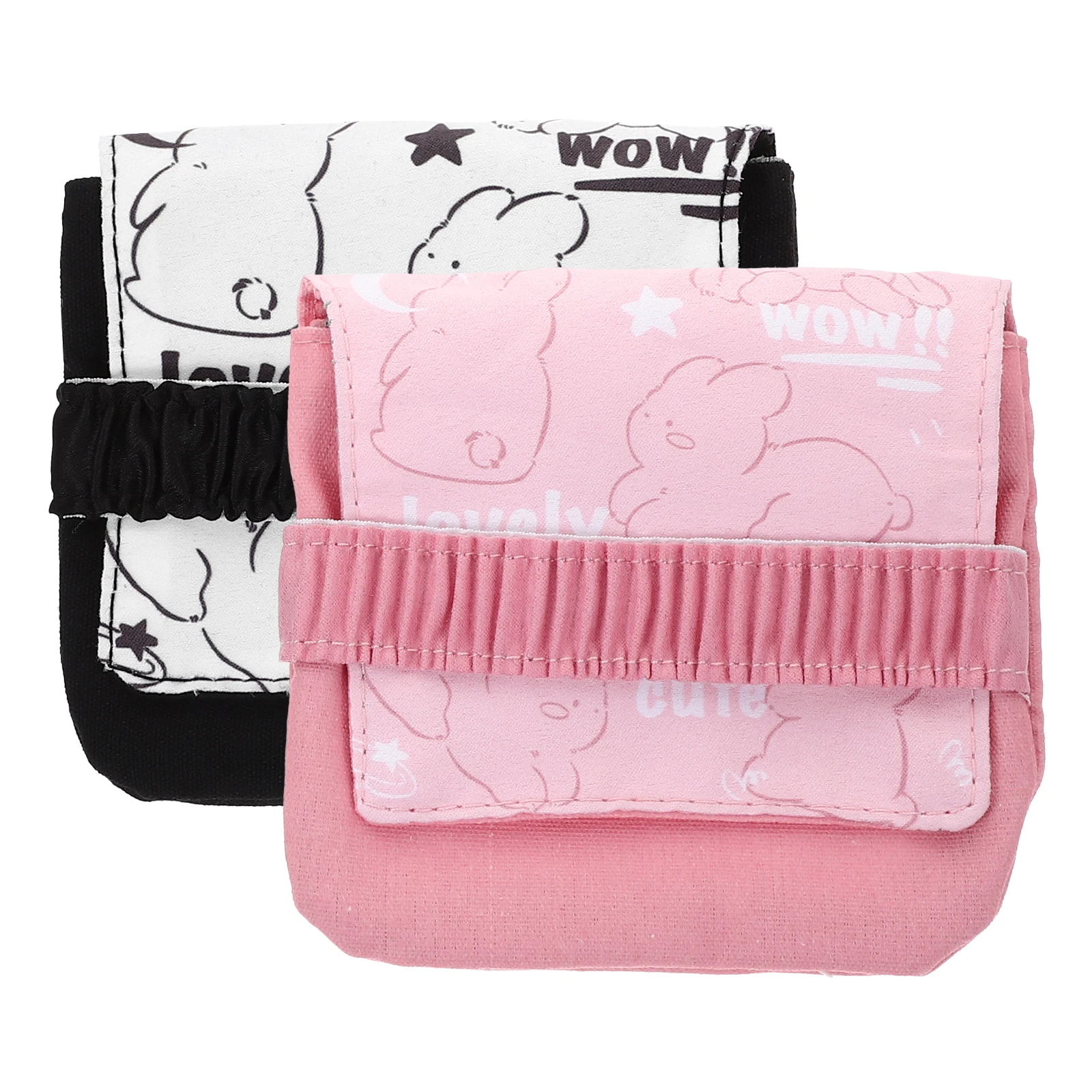 

2 Pcs Sanitary Bags for Feminine Products Napkin Storage Period Pouch Tampon Purse Travel